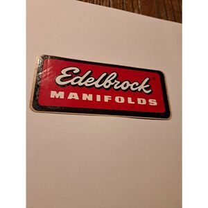 Vintage Original 60s 70s Edelbrock Manifolds Decal Sticker Rat Rod Hot Rod Car